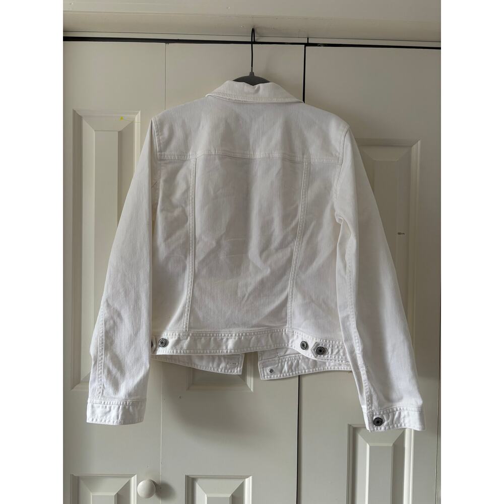Talbots White Denim Jacket Size L - Picture 8 of 8